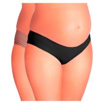 Kit com 2 Calcinhas Gestante Preto/Chocolate Poá Love Secret 42314 Cotton