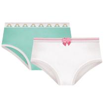 Kit Com 2 Calcinhas Infantil Lisa Básica Selene Infanto Juvenil Para Meninas