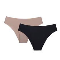 Kit Com 2 Calcinhas Selene Corte Laser Para Não Marcar Modelo Sem Costura Com Cós Largo Kit Com 2 Calcinhas Selene Corte Laser Para Não Marcar Modelo Sem Costura Com Cós Largo