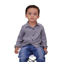 Kit Com 2 Camisas Infantil Social Manga Longa