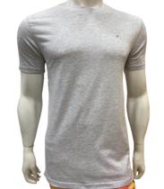 kit Com 2 Camisas Modelo Básico Em Algodão Gola Redonda Cor Cinza e verde