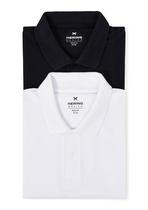 Kit Com 2 Camisas Polo Básicas Masculinas Em Piquet