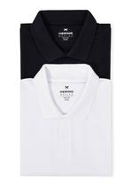 Kit Com 2 Camisas Polo Básicas Masculinas Em Piquet Kit Com 2 Camisas Polo Básicas Masculinas Em Piquet