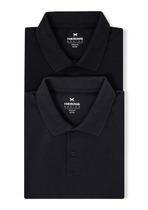 Kit Com 2 Camisas Polo Básicas Masculinas Em Piquet Kit Com 2 Camisas Polo Básicas Masculinas Em Piquet