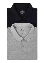 Kit Com 2 Camisas Polo Básicas Masculinas Em Piquet Kit Com 2 Camisas Polo Básicas Masculinas Em Piquet