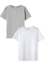 Kit Com 2 Camisetas Básica Infantil Unissex Manga Curta Slim