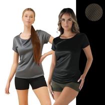 KIT com 2 CAMISETAS Blusinha DRY FIT Tecido Furadinho feminina Academia Corrida Yoga 1009 KIT com 2 CAMISETAS Blusinha DRY FIT Tecido Furadinho feminina Academia Corrida Yoga 1009