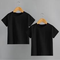 Kit Com 2 Camisetas Infantil Básica Lisa 100% Algodão Tecido Premium Alta Qualidade