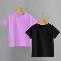 Kit Com 2 Camisetas Infantil Básica Lisa 100% Algodão Tecido Premium Alta Qualidade