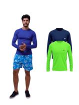Kit Com 2 Camisetas Manga Longa Com Proteção Uv Masculina