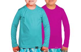 Kit com 2 Camisetas Proteção Solar FPS 50+ Infantil