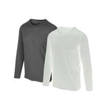 Kit com 2 Camisetas Proteção Solar Uv 50 Ice Tecido Gelado Slim Fitness