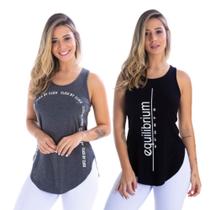Kit com 2 Camisetas Regatas Femininas Fitness Basicas Academia Mulher Exercício Funcional Yoga Pilates Cinza Preta Kit com 2 Camisetas Regatas Femininas Fitness Basicas Academia Mulher Exercício Funcional Yoga Pilates Cinza Preta