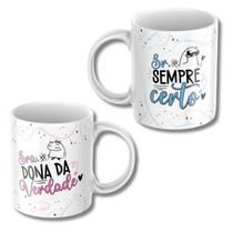 Kit Com 2 Caneca Dia dos Namorados Sr. e Sra Dona da Verdade