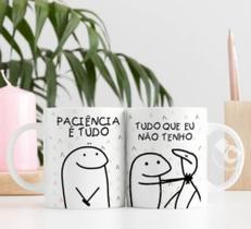Kit com 2 Caneca para café, paciência Kit com 2 Caneca para café, paciência