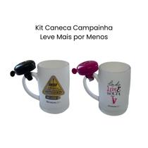 Kit com 2 Canecas de Chopp Campainha - Aviso e Linda Kit com 2 Canecas de Chopp Campainha - Aviso e Linda