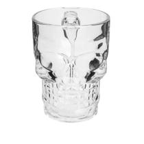 Kit com 2 Canecas de Vidro Transparente Modelo Caveira 365 ml - Lyor Kit com 2 Canecas de Vidro Transparente Modelo Caveira 365 ml - Lyor