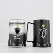 kit com 2 Canecas em Gel Atlético Mineiro Preto