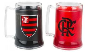 Kit Com 2 Canecas Gel Isolante Térmico 400ml Flamengo Mengão