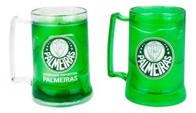 Kit Com 2 Canecas Gel Isolante Térmico 400ml Palmeiras Kit Com 2 Canecas Gel Isolante Térmico 400ml Palmeiras
