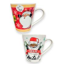 Kit Com 2 Canecas Natalina 290ml Tulipa Presente Natal Kit Com 2 Canecas Natalina 290ml Tulipa Presente Natal