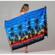 Kit com 2 Canga Toalha de Praia e Saída de Piscina Verão Toque Suave