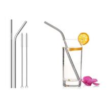 Kit com 2 Canudos e 2 Limpadores Inox Reutilizável - Art House