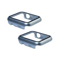 Kit com 2 Capa com Película de Vidro Nerdcase Compatível com Apple Watch 42mm, Prata