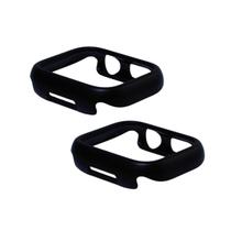 Kit com 2 Capas Moldura Protetora Nerdcase, Compatível com Apple Watch 44mm, Sem Vidro, Preta
