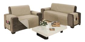 Kit Com 2 Capas Para Sofá King De 2 e 3 Lugares Impermeável