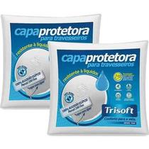 Kit com 2 Capas Protetoras de Travesseiro Impermeável em Percal Egípcio 200 Fios Trisoft