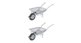 Kit com 2 carrinho de mão(carriola) galvanizado - pneu câmara - cpg1 - canal Kit com 2 carrinho de mão(carriola) galvanizado - pneu câmara - cpg1 - canal