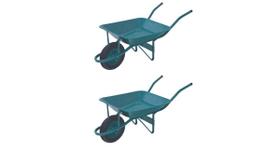 Kit com 2 Carrinho de Mão(Carriola) - Pneu Câmara - Azul - Canal Kit com 2 Carrinho de Mão(Carriola) - Pneu Câmara - Azul - Canal