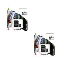 Kit Com 2 Cartao Micro Sd Kingston Class 10 64Gb 100 Mb/S