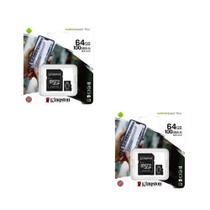 Kit Com 2 Cartao Micro Sd Kingston Class 10 64gb 100 Mb/s