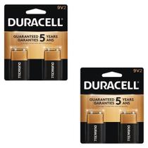 Kit com 2 Cartelas de baterias 9V Alcalina Duracell - cartela c/2 - total 4 baterias