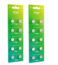 Kit com 2 cartelas Pilha Bateria Lr44 Ag13 Elgin