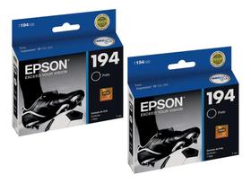 Kit Com 2 Cartuchos Originais Epson T194 Preto 4ml Xp204 214