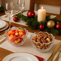 Kit com 2 centro de mesa 25 cm fruteira bolws vidro grosso organiza mesa para servir saladas linha premium em decoracao ideal para present Kit com 2 centro de mesa 25 cm fruteira bolws vidro grosso organiza mesa para servir saladas linha premium em decoracao ideal para present