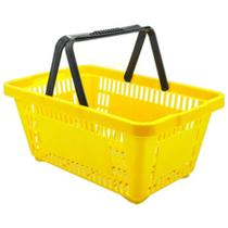 Kit com 2 Cestas de Compras 13 Litros Plástica para Supermercado Lojas Feira Sacolão Kit com 2 Cestas de Compras 13 Litros Plástica para Supermercado Lojas Feira Sacolão