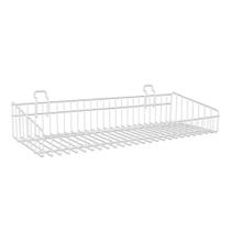 Kit com 2 Cesto Aramado P/ Painel 0,20 x 0,40 m. Branco