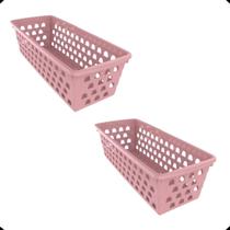 Kit com 2 Cesto Organizador Multiuso Comprido