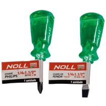 Kit Com 2 Chave Fenda e Philips Toco - 1/41.1/2 - 3,8cm Kit Com 2 Chave Fenda e Philips Toco - 1/41.1/2 - 3,8cm