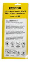 Kit Com 2 Chaves Boca Para Tubos Universal Alto Qualidade