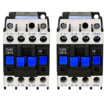 Kit Com 2 Chaves Contatoras Tripolar 18 Amperes Lc1 1 Normalmente Aberto 220 v AZ135
