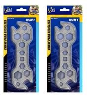 Kit com 2 Chaves De Boca E Roda 10 Em 1 Para Bicicleta