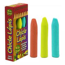 Kit com 2 Chicle Lápis Goma De Mascar Tutti Frutti Kids Zone Kit com 2 Chicle Lápis Goma De Mascar Tutti Frutti Kids Zone