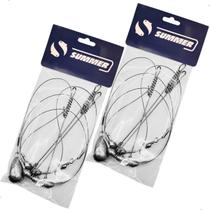Kit Com 2 Chicote Para Mar Reforçado Summer Espada Piranha Pacu Kit Com 2 Chicote Para Mar Reforçado Summer Espada Piranha Pacu