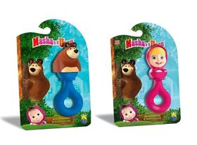 Kit com 2 Chocalho E Mordedor Masha E O Urso - Diver Toys