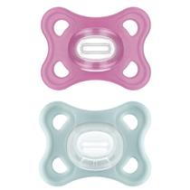 Kit com 2 Chupetas Comfort MAM 0-6m Rosa + Estojo